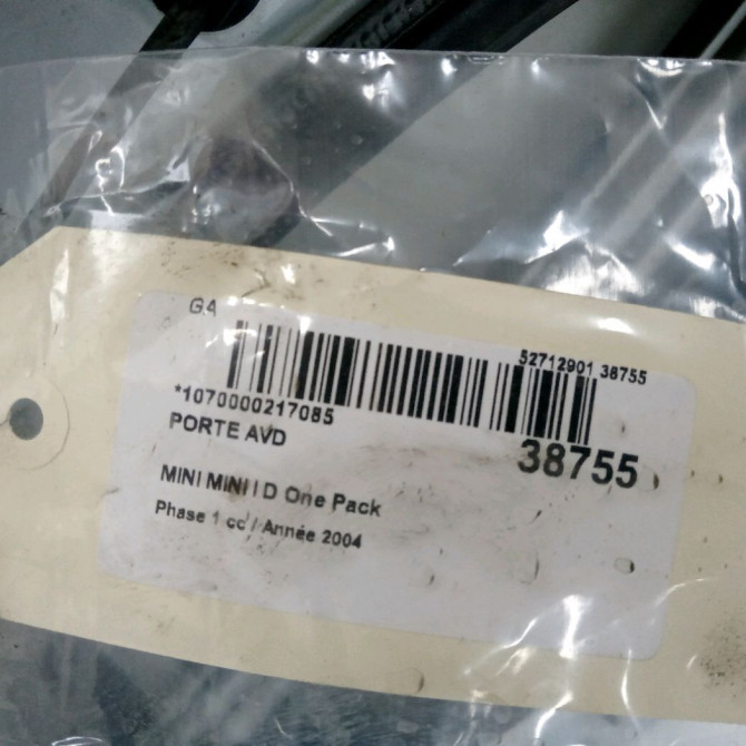 Porte avant droite occasion MINI MINI I Phase 1 09-2001->07-2004 D One Pack 41517202912 4