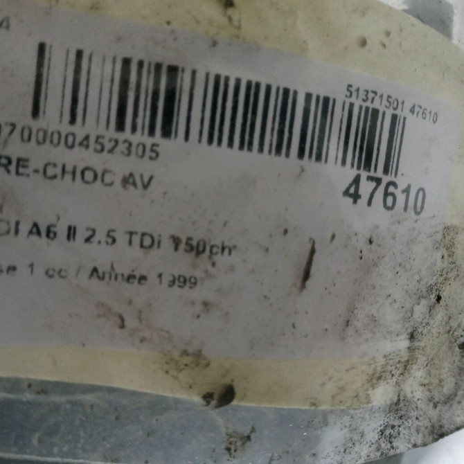 Pare-choc avant occasion AUDI A6 II Phase 1 06-1997->07-2001 2.5 TDi 150ch 4B0807103AF7DL 4