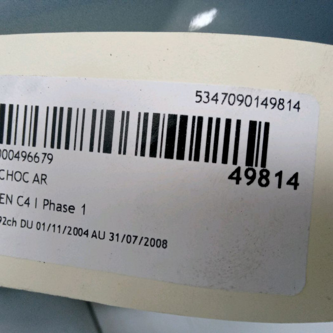 Pare-choc arrière occasion CITROEN C4 I Phase 1 11-2004->07-2008 1.6 HDI 92ch 7410W9 4