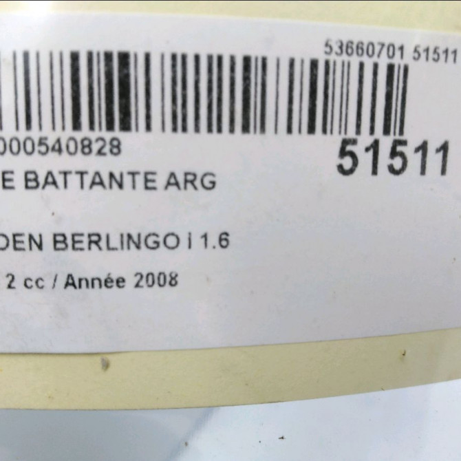 Porte battante arrière gauche occasion CITROEN BERLINGO I Phase 2 11-2002->10-2010 1.6 HDi 75ch 9839318380 4