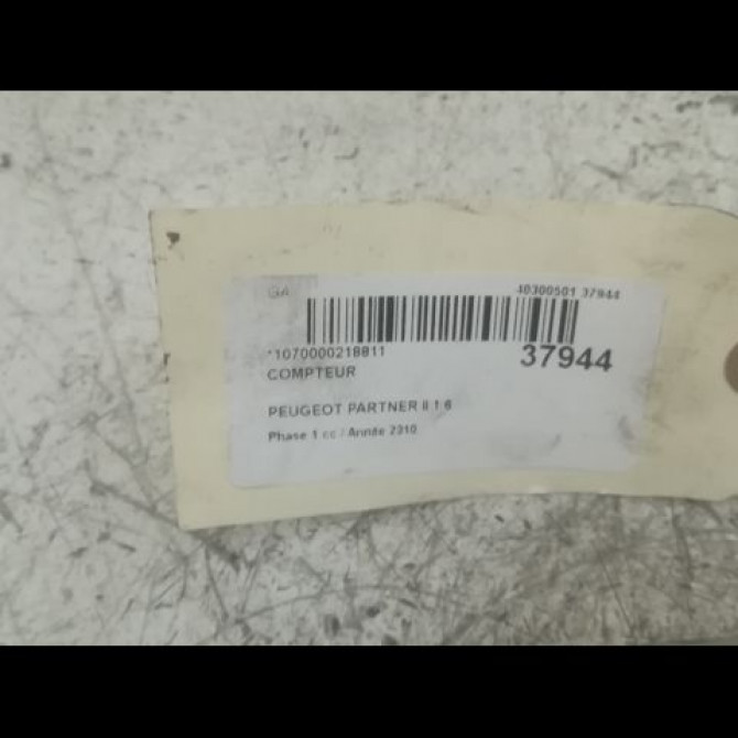 Compteur occasion PEUGEOT PARTNER II Phase 1 05-2008->03-2012 1.6 HDI 90ch 9801642280 3