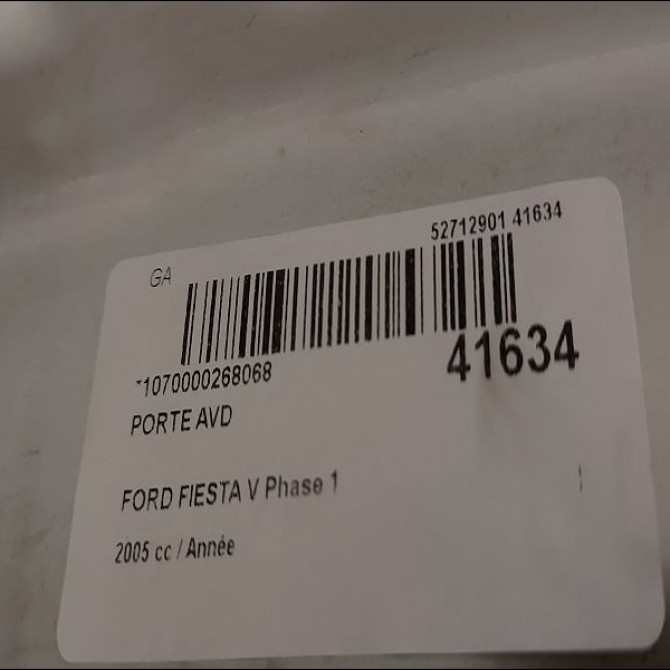Porte avant droite occasion FORD FIESTA V Phase 1 09-2002->10-2005 1692523 3