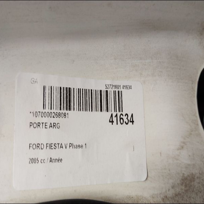 Porte arrière gauche occasion FORD FIESTA V Phase 1 09-2002->10-2005 1692526 3