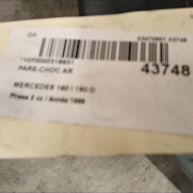 Pare-choc arrière occasion MERCEDES 190 I Phase 2 09-1988->06-1993 190 D 2