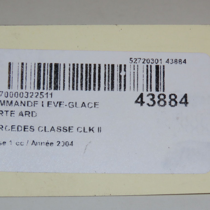 Commande leve-glace porte arrière droite occasion MERCEDES CLASSE CLK II Phase 1 05-2002->12-2009 270 CDI 20982035107167 4