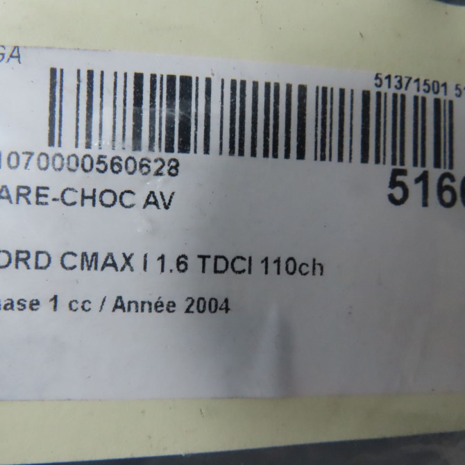 Pare-choc avant occasion FORD CMAX I Phase 1 09-2003->03-2007 1.6 TDCI 110ch 1334684 7