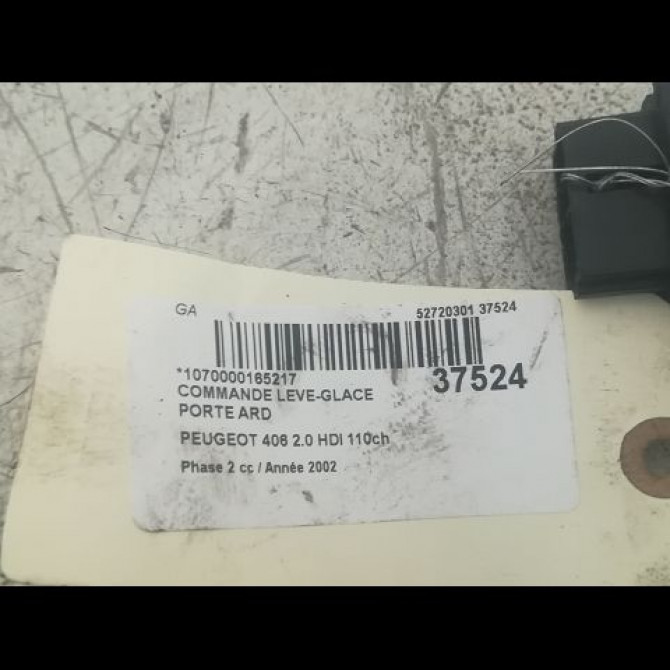 Commande leve-glace porte arrière droite occasion PEUGEOT 406 Phase 2 04-1999->04-2004 2.0 HDI 110ch 2