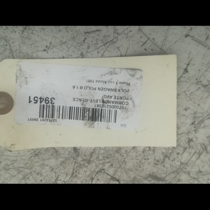 Commande lève-glace porte avant gauche occasion VOLKSWAGEN POLO III Phase 1 10-1994->11-1999 1.6 2