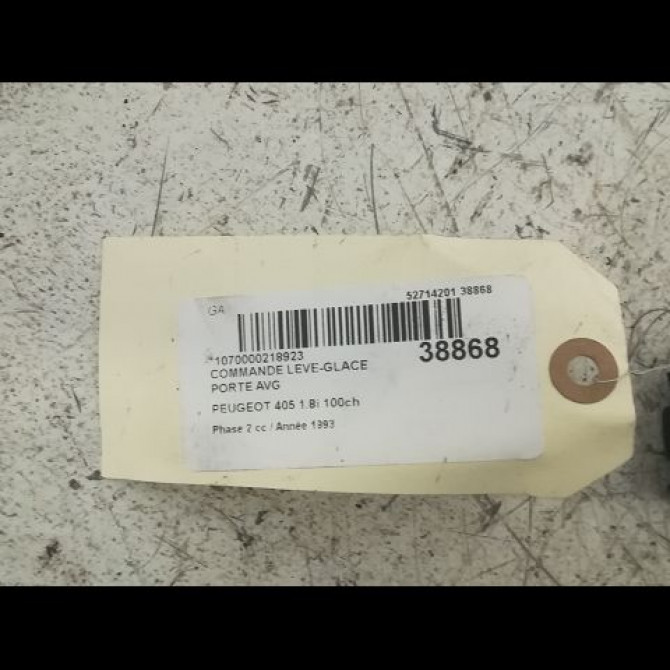 Commande lève-glace porte avant gauche occasion PEUGEOT 405 Phase 2 07-1992->06-1996 1.8i 100ch 6552W3 2