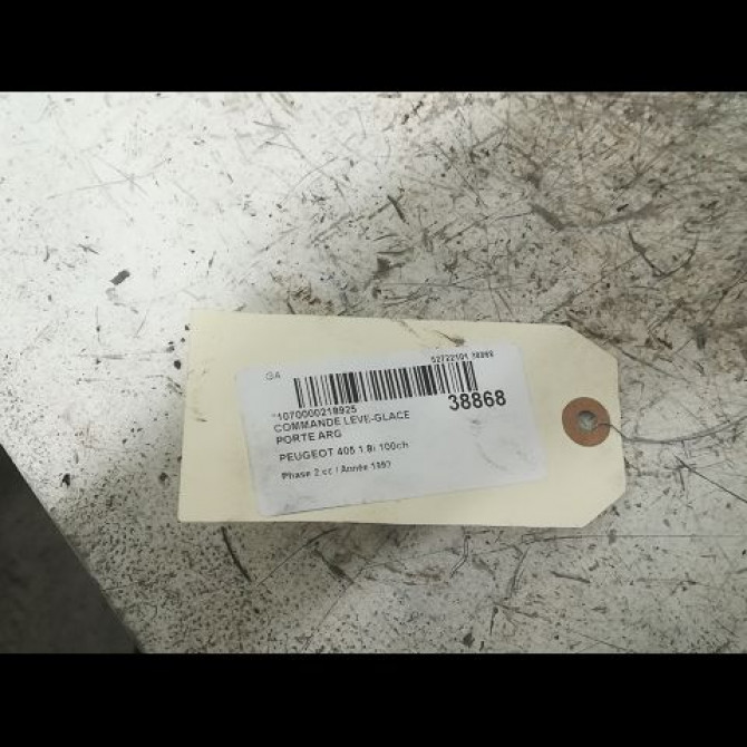 Commande leve-glace porte arrière gauche occasion PEUGEOT 405 Phase 2 07-1992->06-1996 1.8i 100ch 6552D0 2