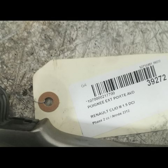Poignee ext porte avd occasion RENAULT CLIO III Phase 2 03-2009->12-2014 1.5 DCI 75ch 806070046R 2