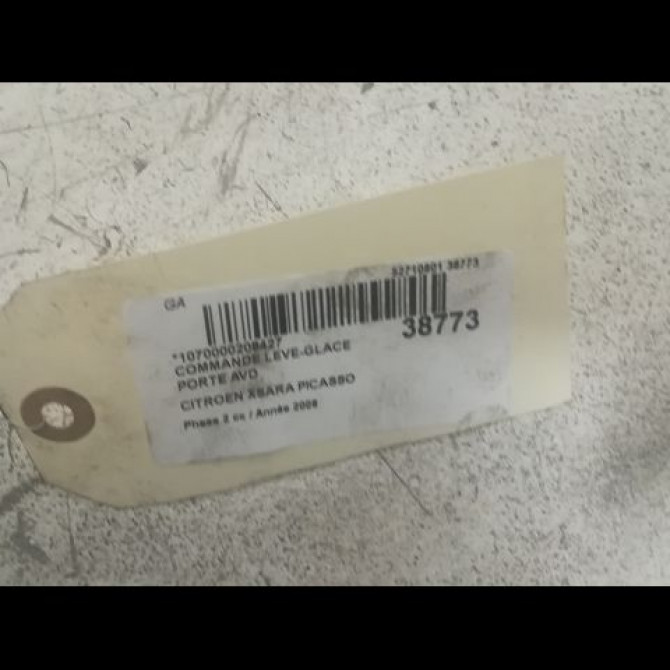 Commande lève-glace porte avant droite occasion CITROEN XSARA PICASSO Phase 2 02-2004->12-2010 1.6 HDI 92 ch 2