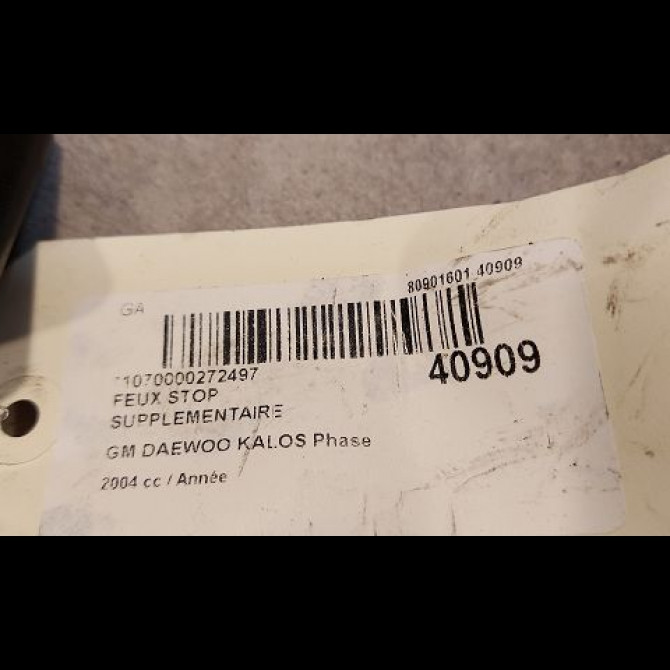 Feux stop supplementaire occasion GM DAEWOO KALOS Phase 1 09-2002->12-2004 42395703 3