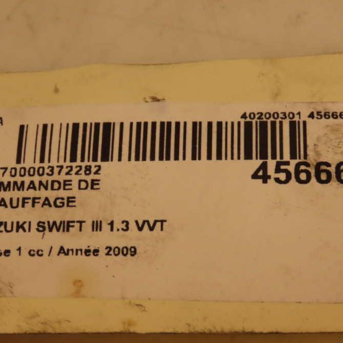 Commande de chauffage occasion SUZUKI SWIFT III Phase 1 03-2005->09-2011 1.3 VVT 3951062J40DAG 4