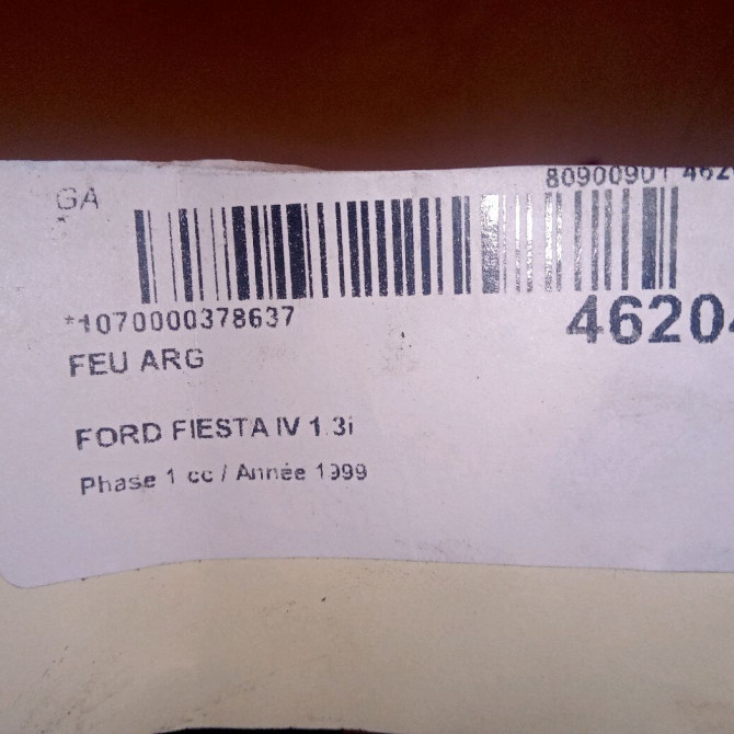 Feu arrière gauche occasion FORD FIESTA IV Phase 1 09-1995->09-1999 1.3i 1044156 4