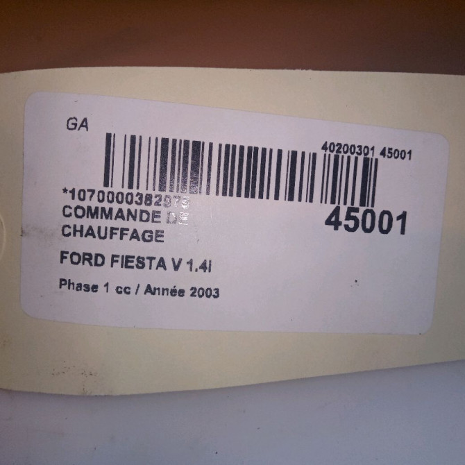 Commande de chauffage occasion FORD FIESTA V Phase 1 09-2002->10-2005 1.4i 1426730 4