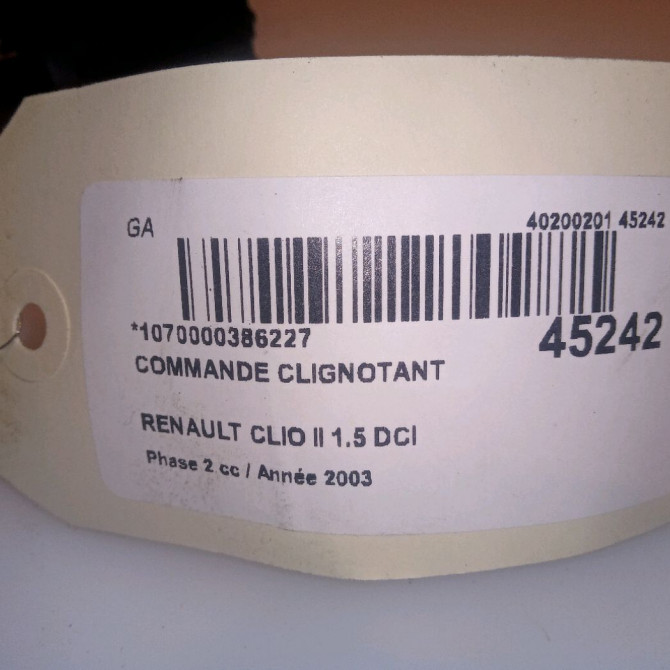 Commande clignotant occasion RENAULT CLIO II Phase 2 06-2001->07-2006 1.5 DCI 80ch 4