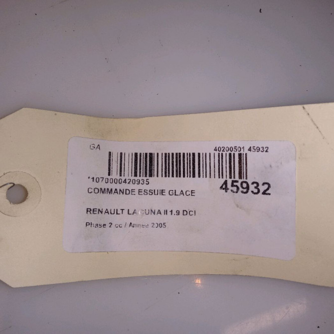 Commande essuie glace occasion RENAULT LAGUNA II Phase 2 03-2005->09-2007 1.9 DCI 110ch 7701048915 4