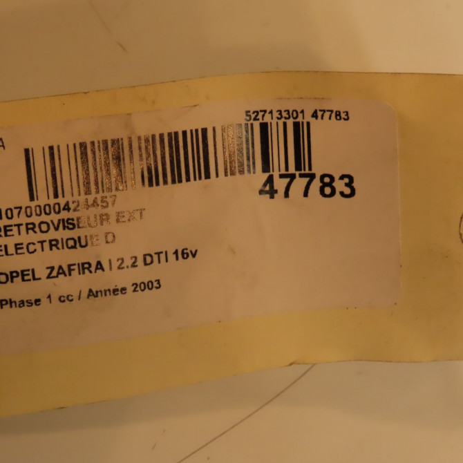 Retroviseur exterieur electrique droit occasion OPEL ZAFIRA I Phase 1 03-1999->07-2005 2.2 DTI 16v 24462384 4
