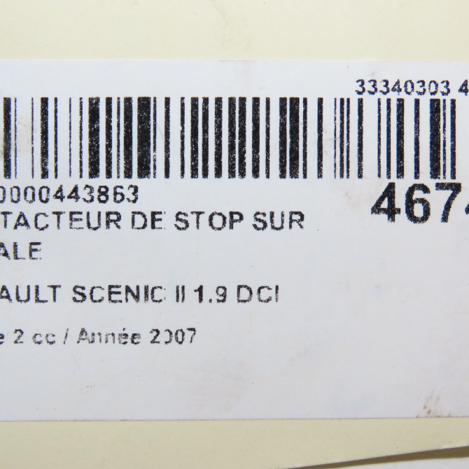 occasion RENAULT SCENIC II Phase 2 09-2006->04-2009 1.9 DCI 130ch 8200168238 5