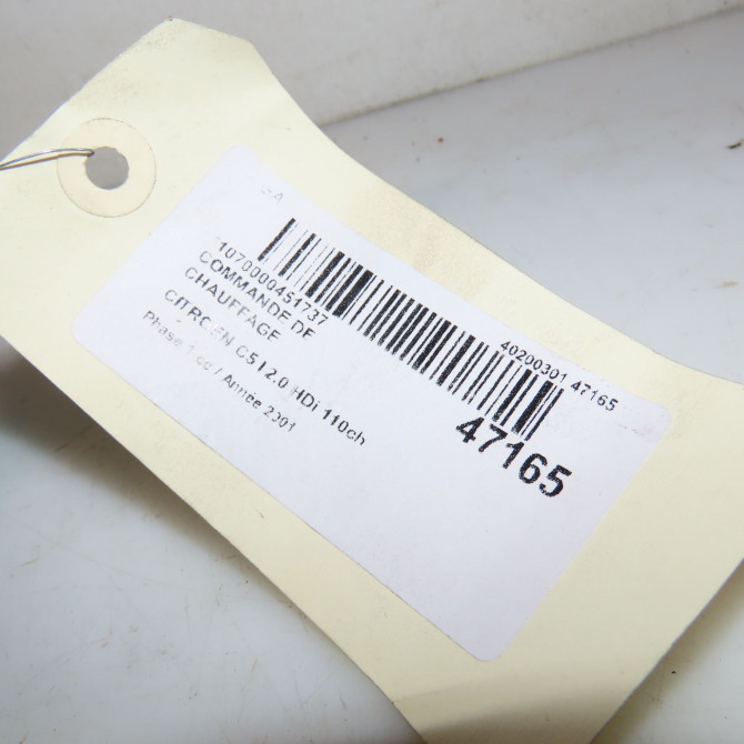 Commande de chauffage occasion CITROEN C5 I Phase 1 03-2001->09-2004 2.0 HDi 110ch 6451NZ 4