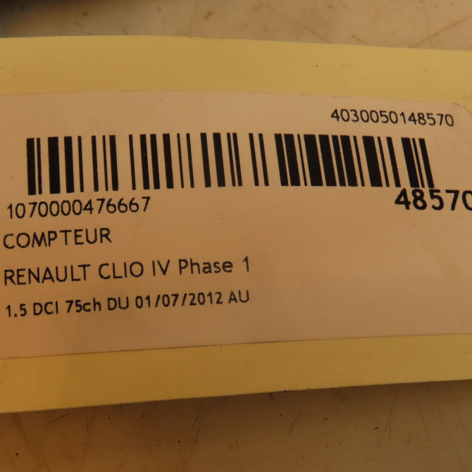 Compteur occasion RENAULT CLIO IV Phase 1 07-2012->... 1.5 DCI 75ch 248105610R 3