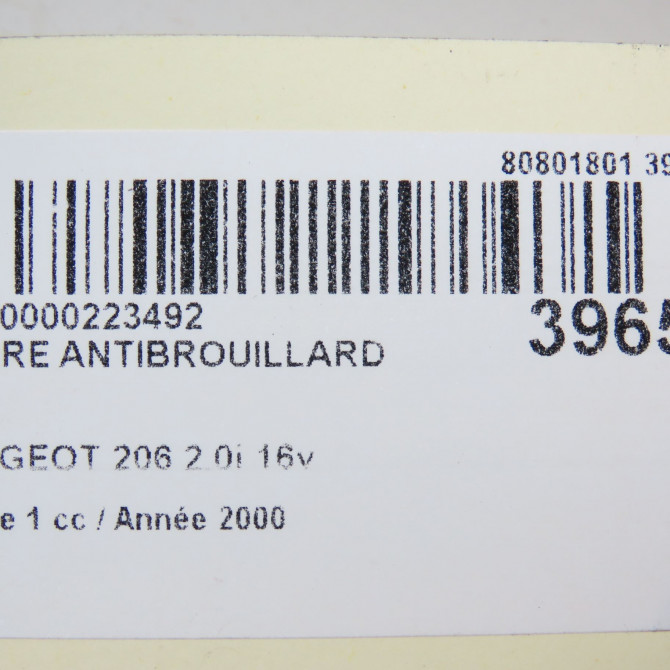 Phare antibrouillard avant gauche occasion PEUGEOT 206 Phase 1 09-1998->03-2009 2.0i 16v 6204T2 5