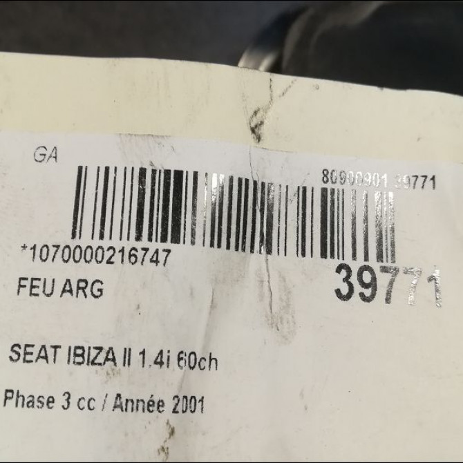 Feu arrière gauche occasion SEAT IBIZA II Phase 3 09-1999->03-2002 1.4i 60ch 6K6945111G 3