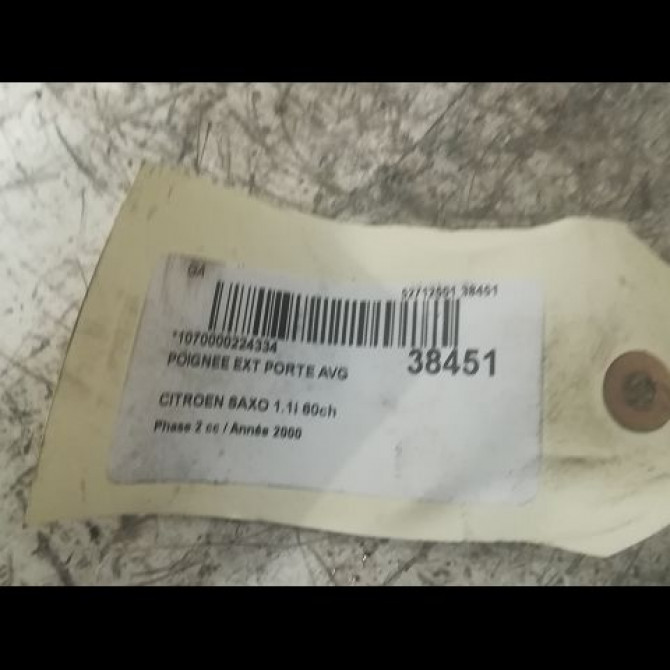 Poignee ext porte avg occasion CITROEN SAXO Phase 2 09-1999->12-2004 1.1i 60ch 9101H6 3