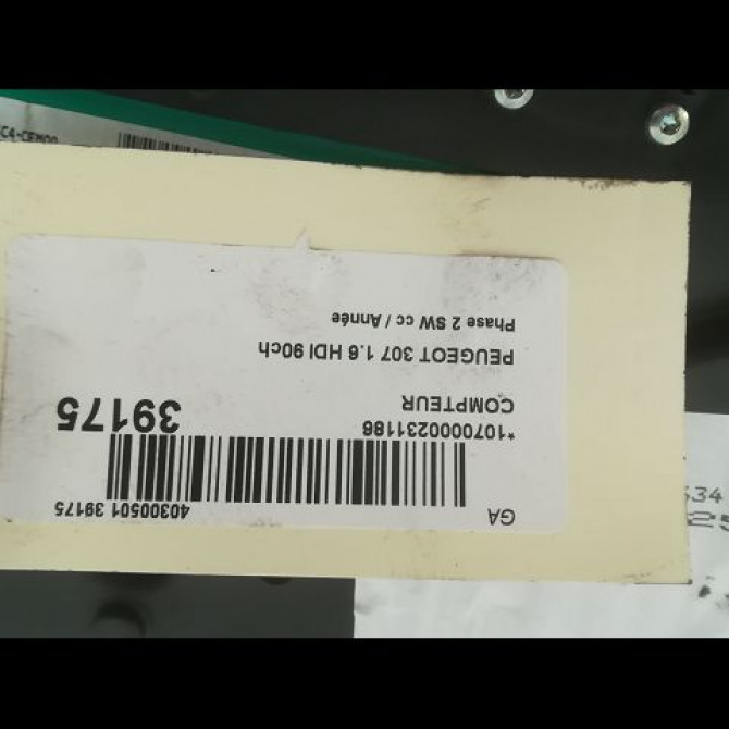 Compteur occasion PEUGEOT 307 Phase 2 SW 06-2005->07-2008 1.6 HDI 90ch 6103L8 3