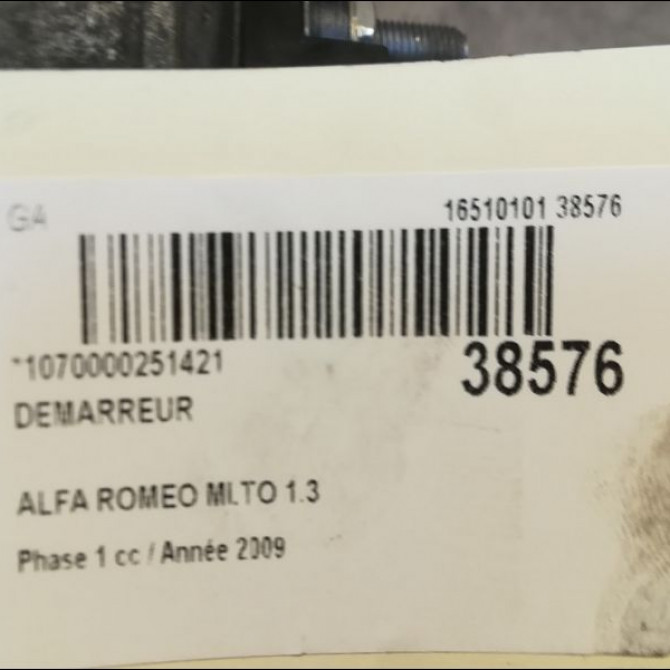 Démarreur occasion ALFA ROMEO MI.TO MI.TO Phase 1 2008-09-01->2016-12-31 1.3 JTDM 85ch 71793488 4