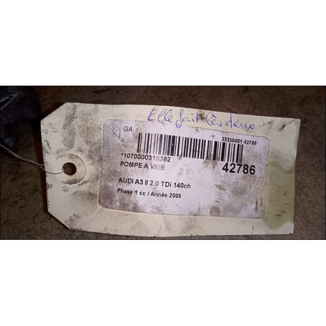 Pompe hp occasion AUDI A3 II Phase 1 06-2003->06-2008 2.0 TDi 140ch 4
