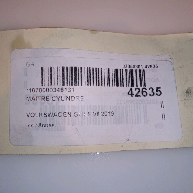 Maitre cylindre occasion VOLKSWAGEN GOLF VII 5Q1614019ADREP 4