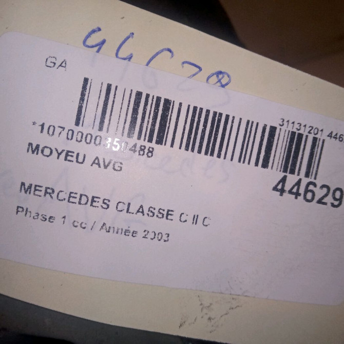 Moyeu avg occasion MERCEDES CLASSE C II Phase 1 05-2000->03-2004 C 220 CDI 2093300325 5