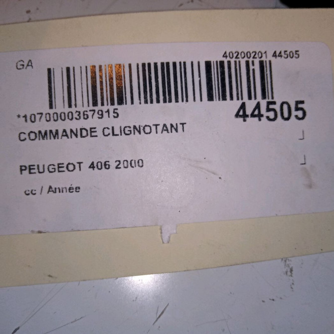 Commande clignotant occasion PEUGEOT 406 625375 4