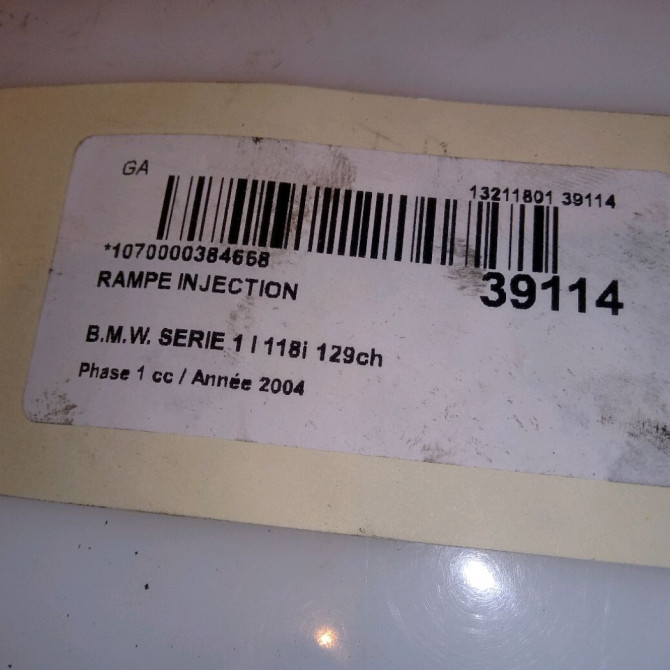 Rampe injection occasion B.M.W. SERIE 1 I Phase 1 05-2004->12-2006 118i 129ch 13537805725 4