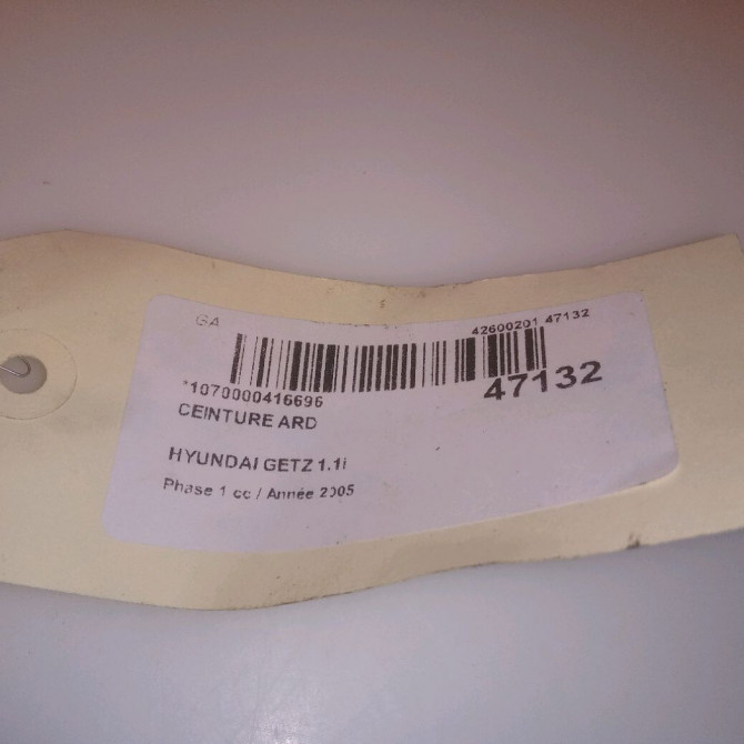 Ceinture arrière droite occasion HYUNDAI GETZ Phase 1 09-2002->11-2005 1.1i 898201C000BJ 4