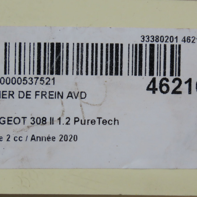 Etrier de frein avant droit occasion PEUGEOT 308 II Phase 1 04-1995->04-1999 1.2 PureTech 110ch 1610428280 6