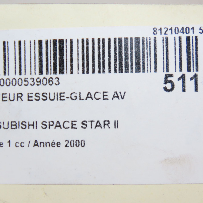 Moteur essuie-glace avant occasion MITSUBISHI SPACE STAR II Phase 1 10-1998->03-2006 1.3i 85ch MR245600 4