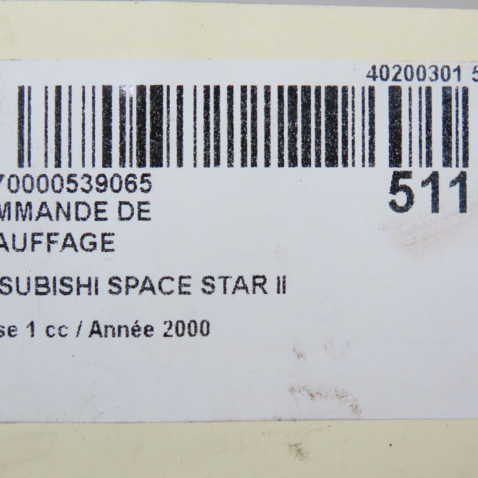 Commande de chauffage occasion MITSUBISHI SPACE STAR II Phase 1 10-1998->03-2006 1.3i 85ch MR315975 6
