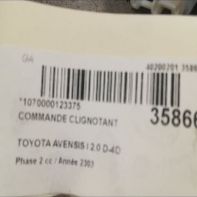 Commande clignotant occasion TOYOTA AVENSIS I Phase 2 09-2000->05-2003 2.0 D-4D 8414005110 3