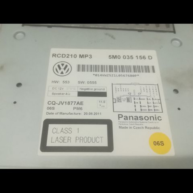 Autoradio occasion VOLKSWAGEN POLO V POLO V Phase 1 2009-09-01->2014-05-31 1.6 TDI 90 3C8057195F 3