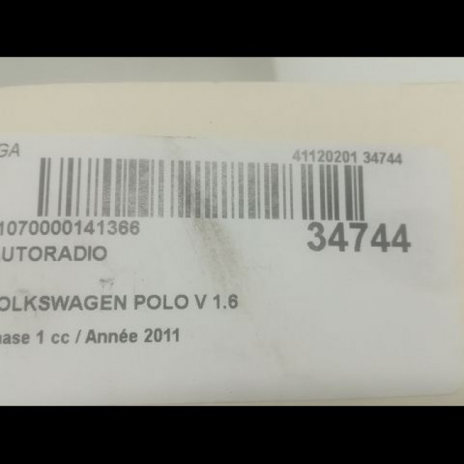 Autoradio occasion VOLKSWAGEN POLO V POLO V Phase 1 2009-09-01->2014-05-31 1.6 TDI 90 3C8057195F 4
