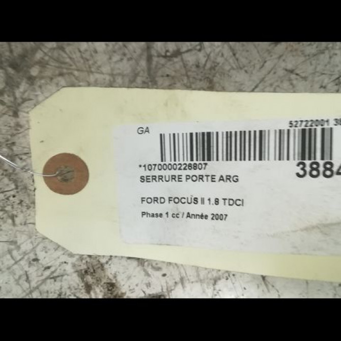 Serrure porte arg occasion FORD FOCUS II Phase 1 09-2004->12-2007 1.8 TDCI 115ch 4892387 3