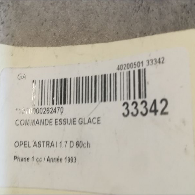 Commande essuie glace occasion OPEL ASTRA I Phase 1 10-1991->06-1994 1.7 D 60ch 90243395 3