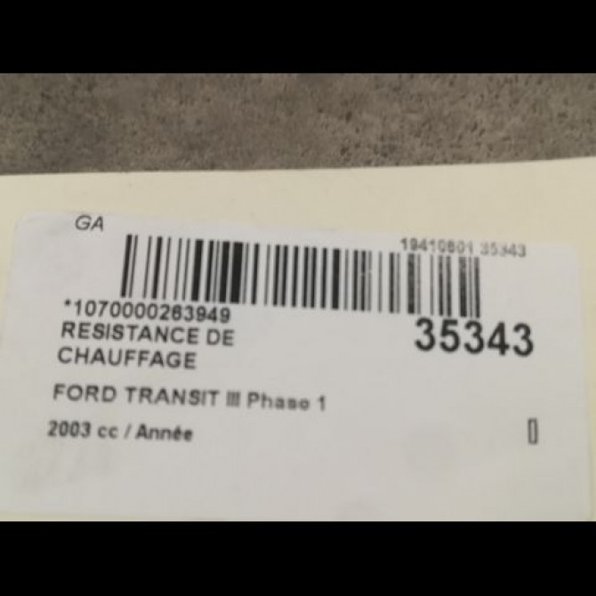 Resistance de chauffage occasion FORD TRANSIT III Phase 1 08-2000->09-2006 2