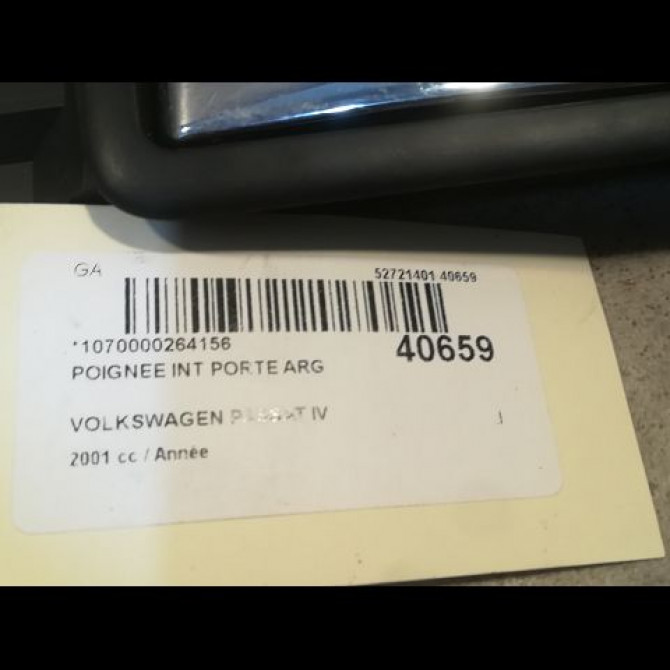 Poignee int porte arg occasion VOLKSWAGEN PASSAT IV Phase 2 10-2000->03-2005 3B0839113BD2AQ 2