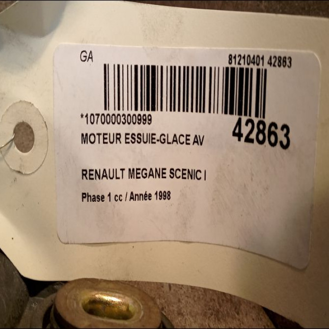 Moteur essuie-glace avant occasion RENAULT MEGANE SCENIC I Phase 1 09-1996->08-1999 1.9 D 7701205787 3