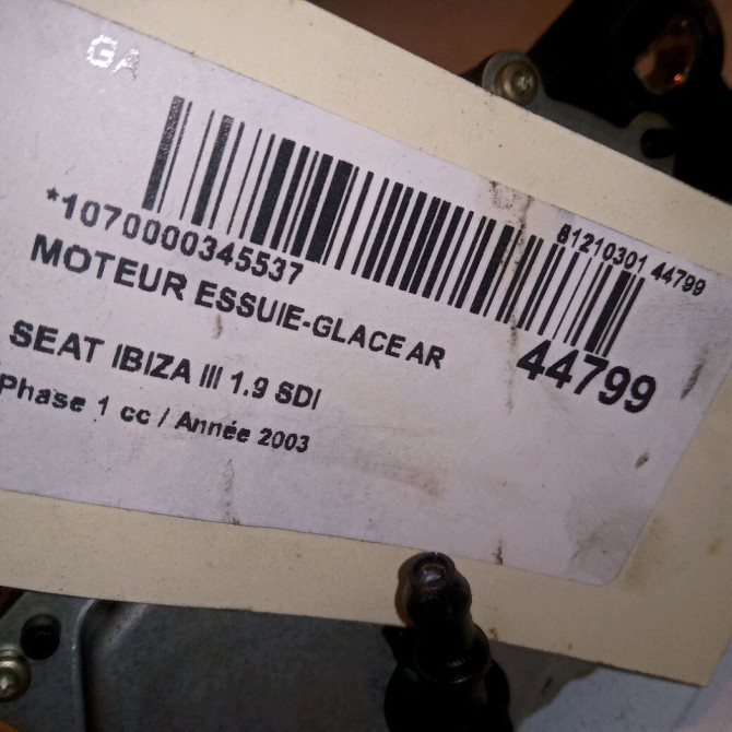 Moteur essuie-glace arrière occasion SEAT IBIZA III Phase 1 03-2002->03-2006 1.9 SDI 6L6955711B 4