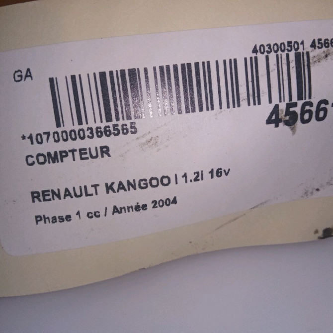 Compteur occasion RENAULT KANGOO I Phase 1 09-1997->06-2003 1.2i 16v 75ch 8200176652 5